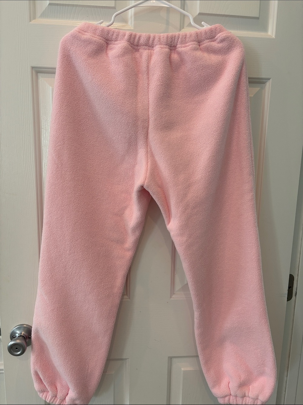 Pink Fleece Bottoms with Christmas Tree Embroidery-Firm - Picture 4 of 4
